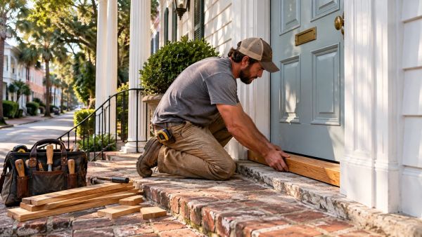 Learn the essentials of replacing front door thresholds