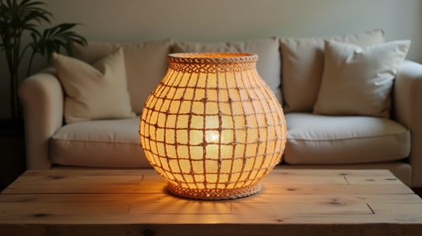 Upgrade your home with a natural fibre lampshade